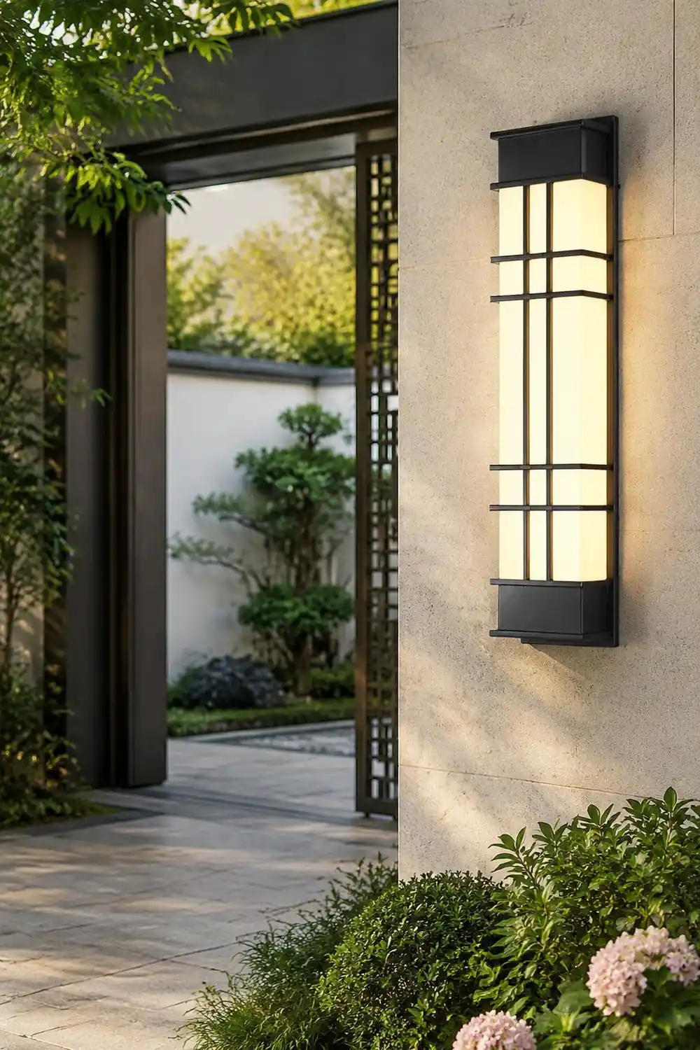Retro Rectangular Waterproof LED Black Traditional Outdoor Wall Lamp - Lumpaz