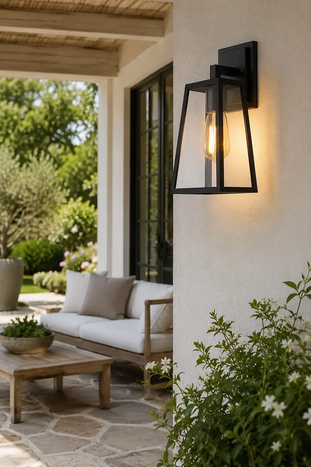 Vintage Industrial Style Glass Sconce Waterproof Outdoor Wall Lights Wall Lamp - Lumpaz