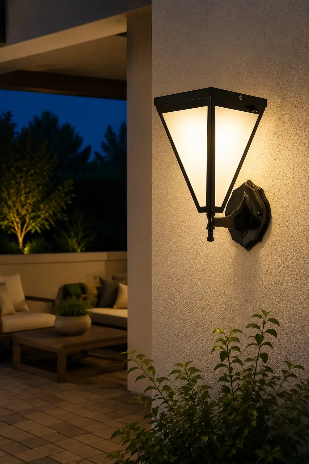 Retro Dimmable LED Waterproof Modern Solar Plug in Wall Sconce Wall Lamp - Lumpaz