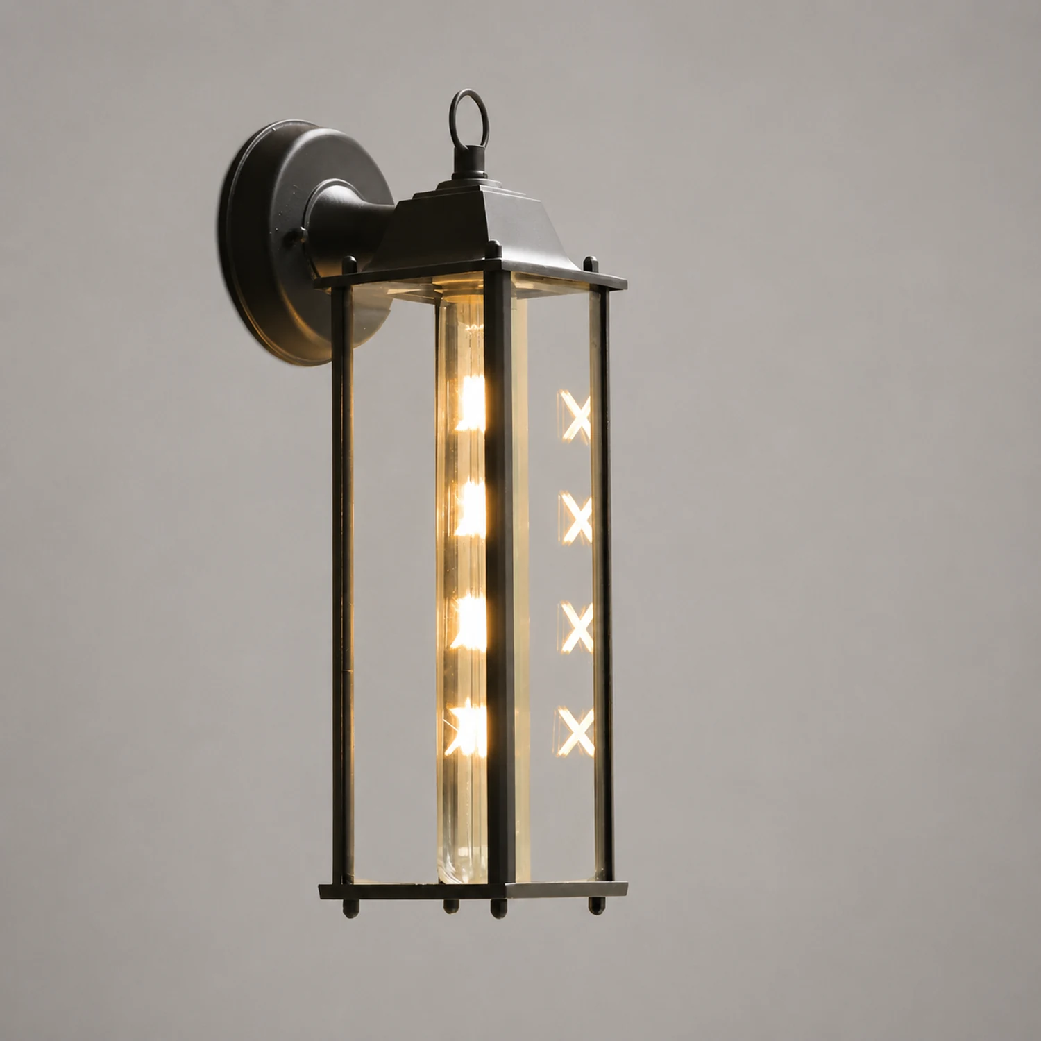 Square Glass Wall Lamp Outdoor Wall Sconce Lighting LED Waterproof Wall Lights - Lumpaz