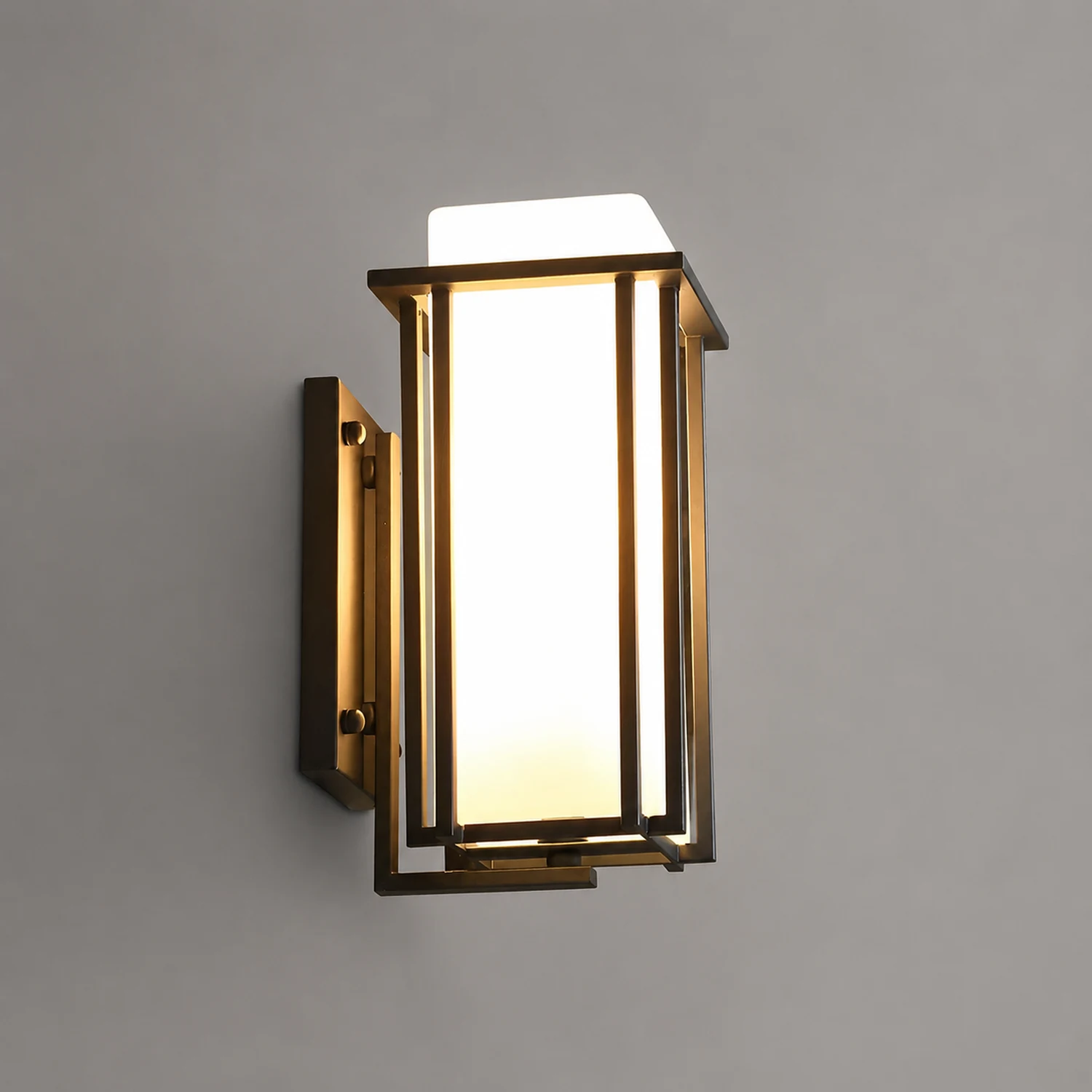 Square Waterproof LED Black Retro Outdoor Wall Lamp Exterior Lights - Lumpaz