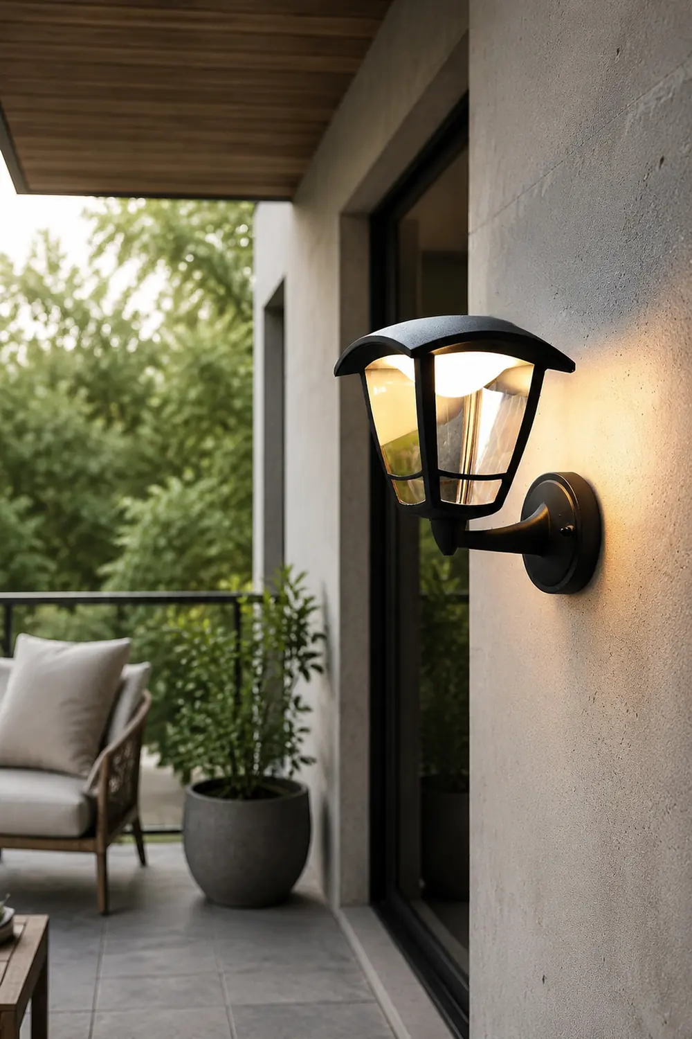 Retro Waterproof Black Vintage Outdoor Wall Lamp Plug in Wall Sconce Lighting - Lumpaz