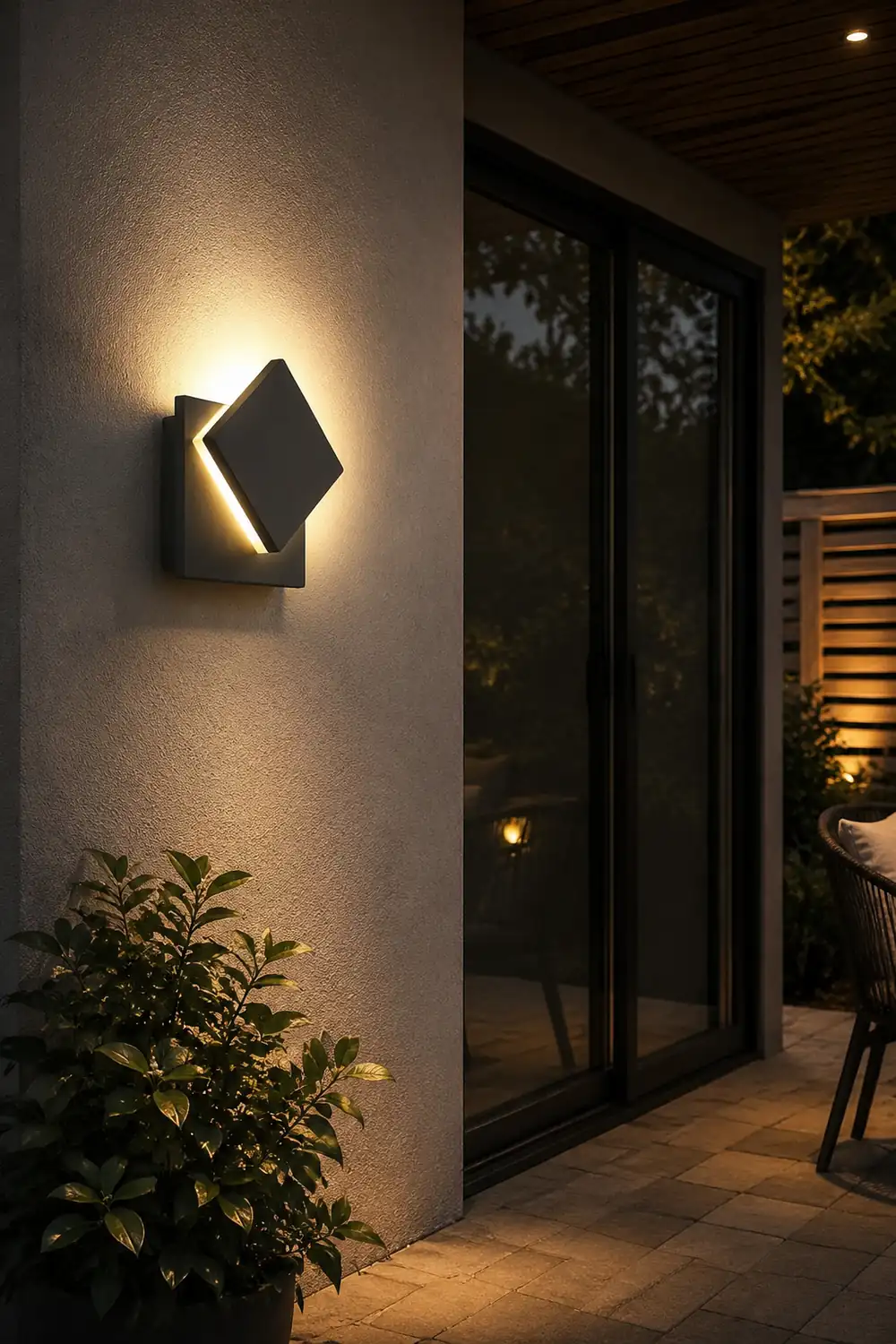 Adjustable Square Waterproof LED Black Modern Outdoor Wall Light Wall Lamp - Lumpaz