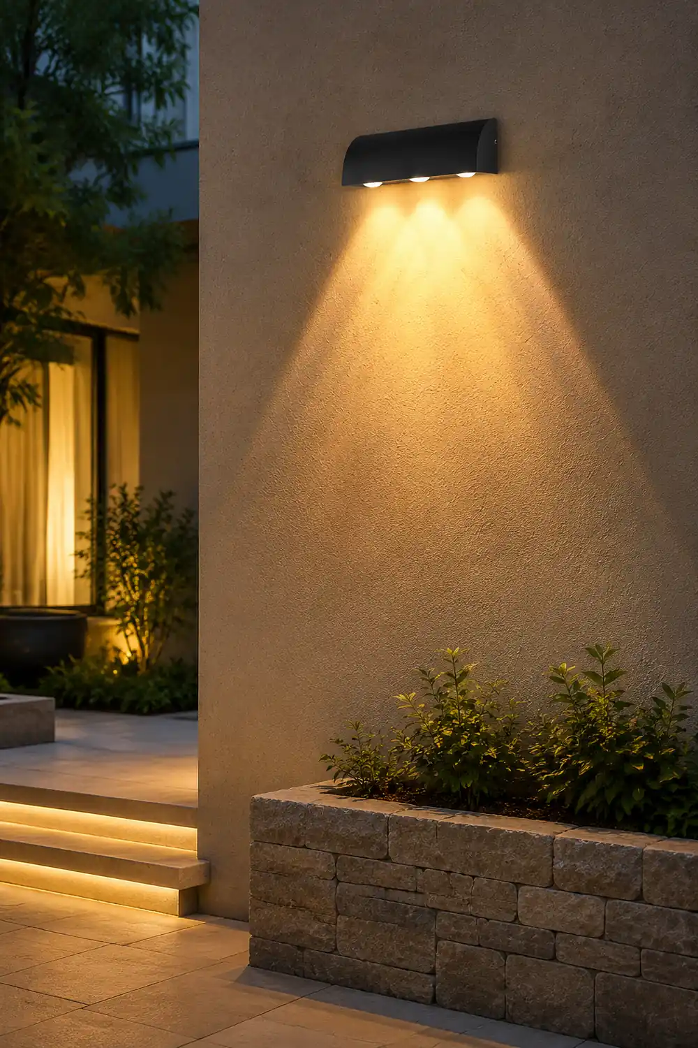 Outdoor Minimalist LED Waterproof Wall Light for Courtyard Balcony Foyer - Lumpaz