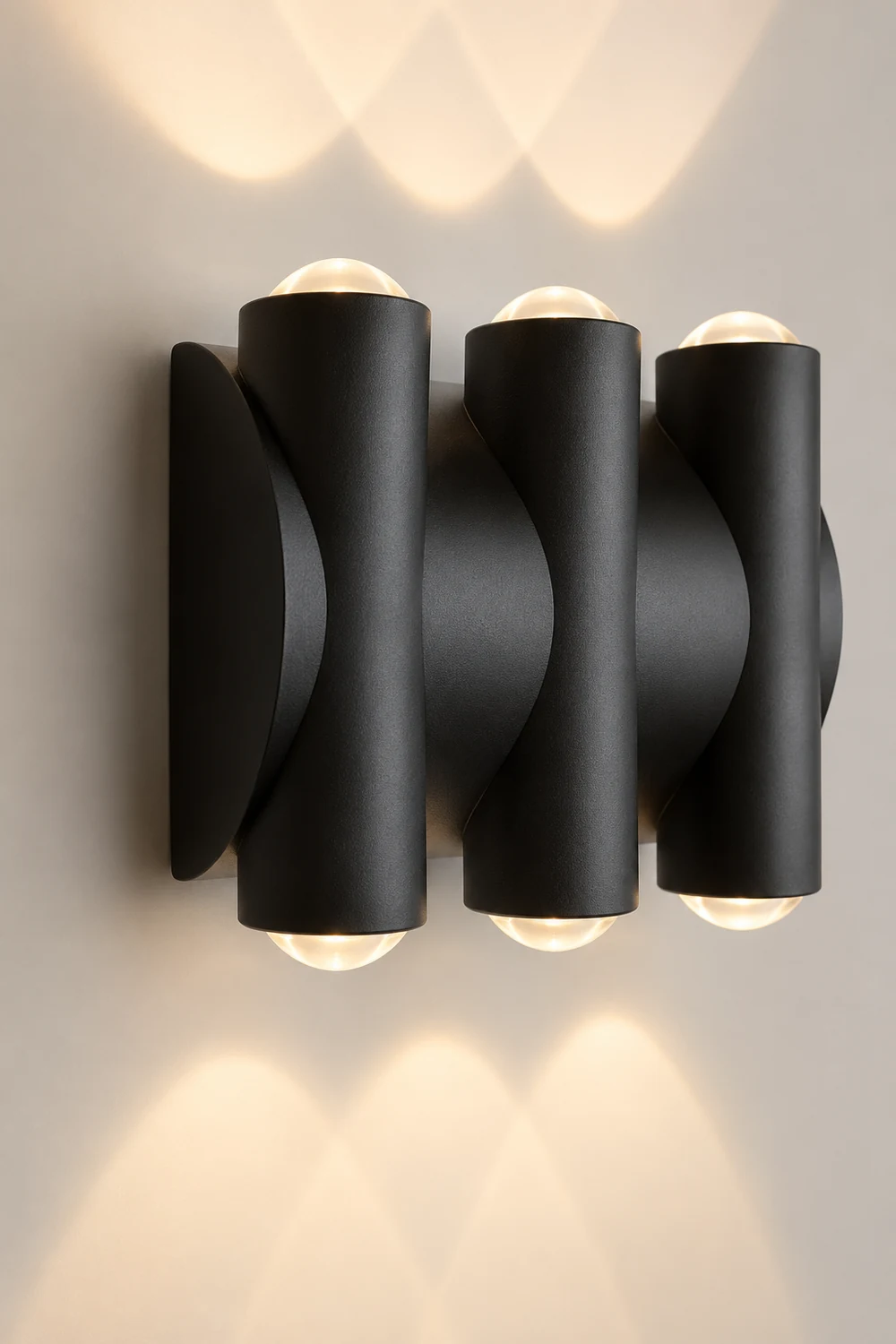 Up and Down Light LED Waterproof Black Modern Wall Washer Light Wall Lamp - Lumpaz