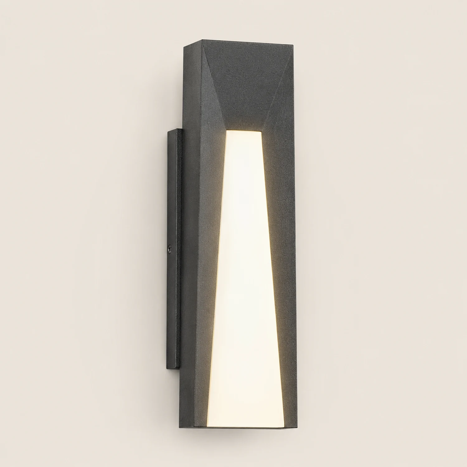Arched Trapezoid Waterproof Black LED Modern Outdoor Wall Lights Wall Lamp - Lumpaz