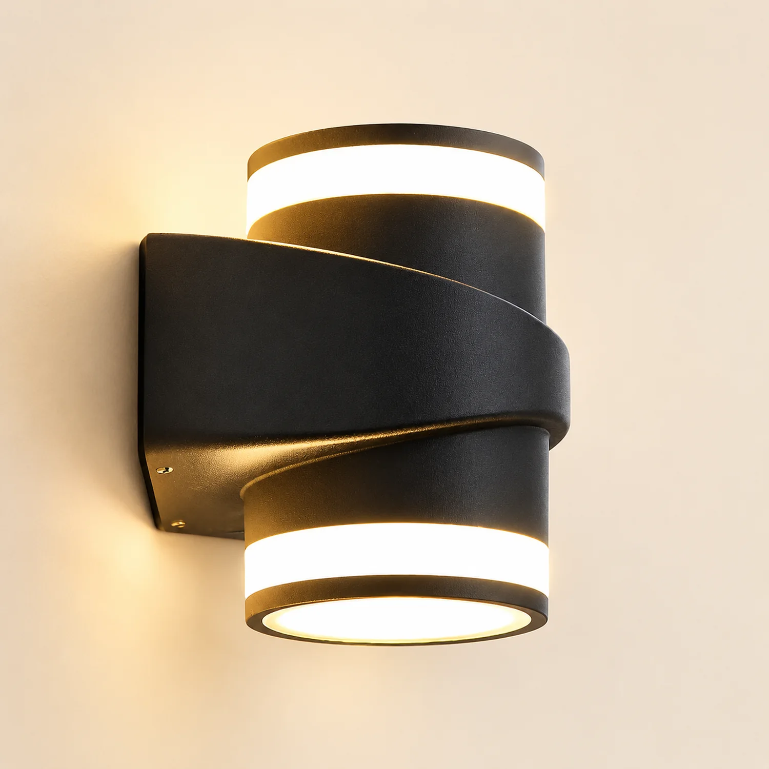Round Up and Dawn Light LED Waterproof Black Outdoor Wall Washer Lights - Lumpaz