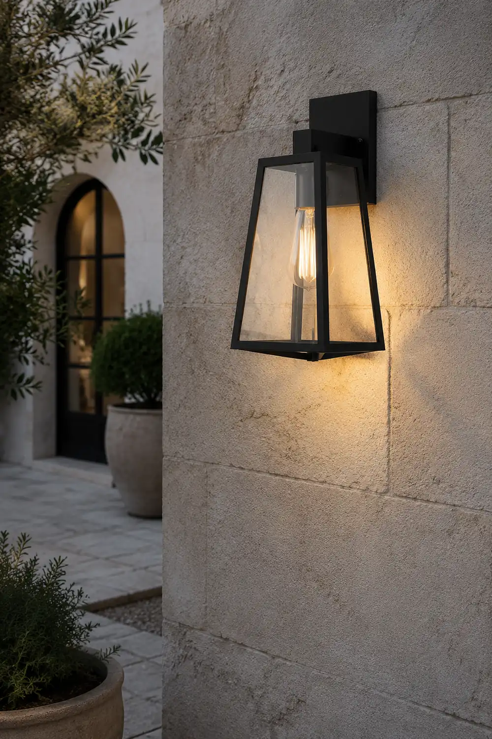 Vintage Industrial Style Glass Sconce Waterproof Outdoor Wall Lights Wall Lamp - Lumpaz