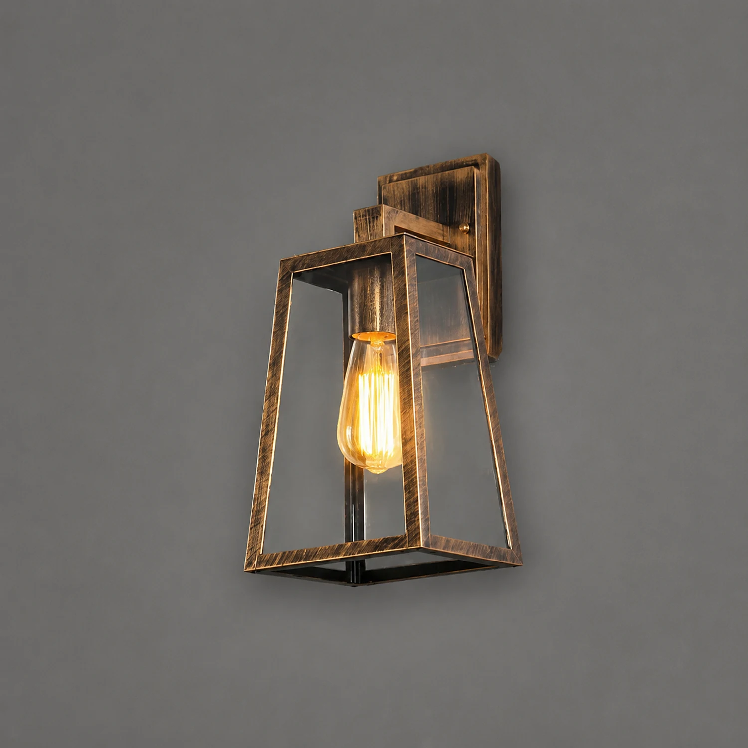Vintage Industrial Style Glass Sconce Waterproof Outdoor Wall Lights Wall Lamp - Lumpaz