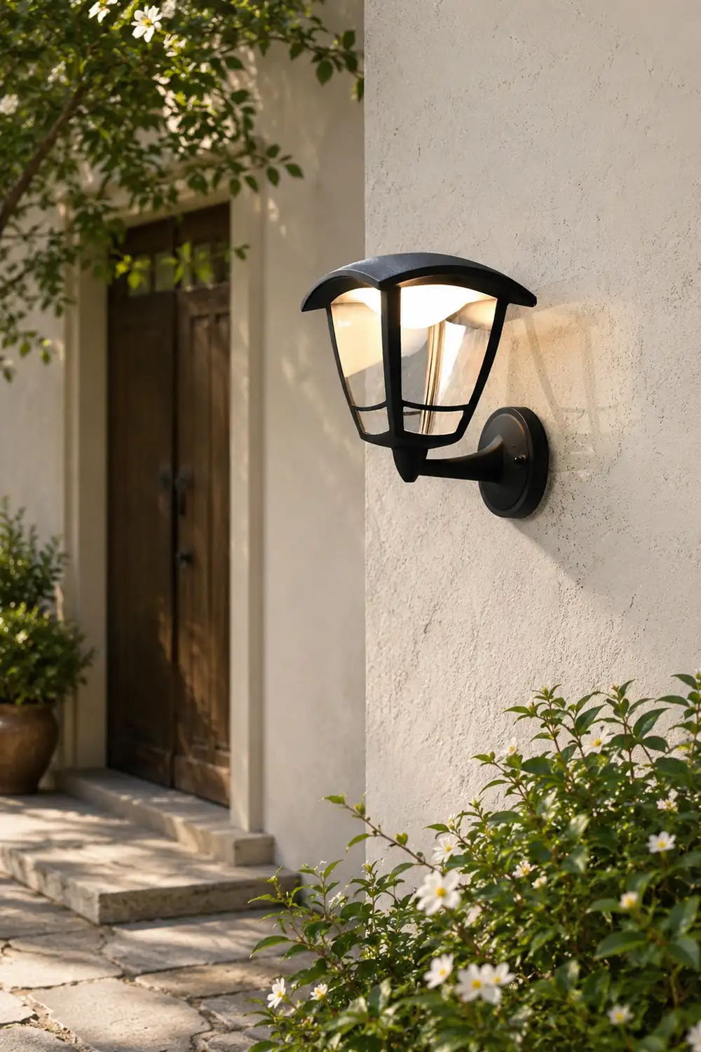 Retro Waterproof Black Vintage Outdoor Wall Lamp Plug in Wall Sconce Lighting - Lumpaz