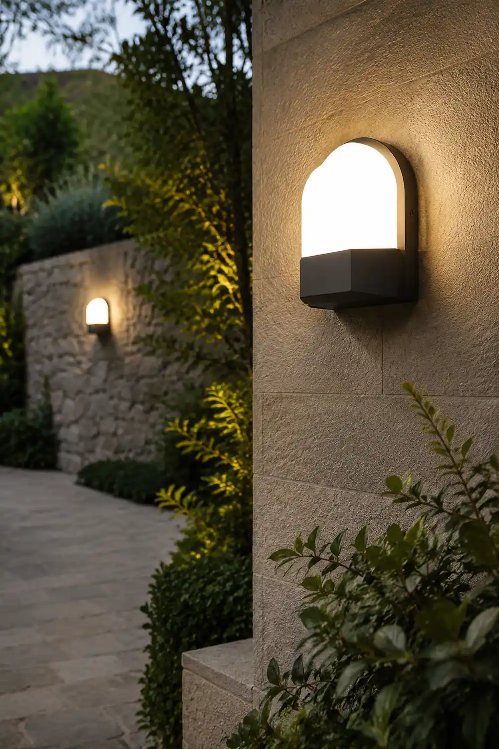Minimalist Waterproof LED Dark Gray Modern Outdoor Wall Lamp Exterior Lights - Lumpaz