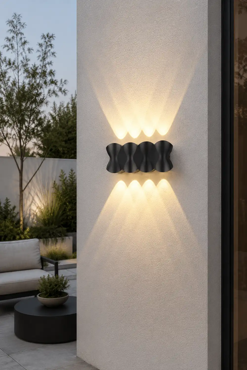 Creative LED Up and Down Lights Waterproof Modern Outdoor Wall Lamp - Lumpaz