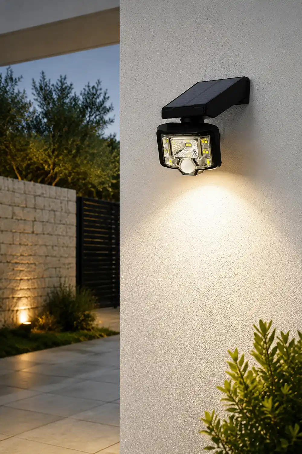 Adjustable Solar Outdoor Wall Lamp LED Spotlight Motion Sensor Wall Lights - Lumpaz