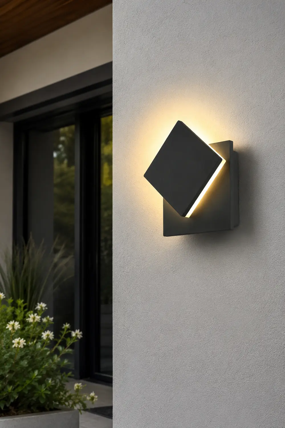 Adjustable Square Waterproof LED Black Modern Outdoor Wall Light Wall Lamp - Lumpaz