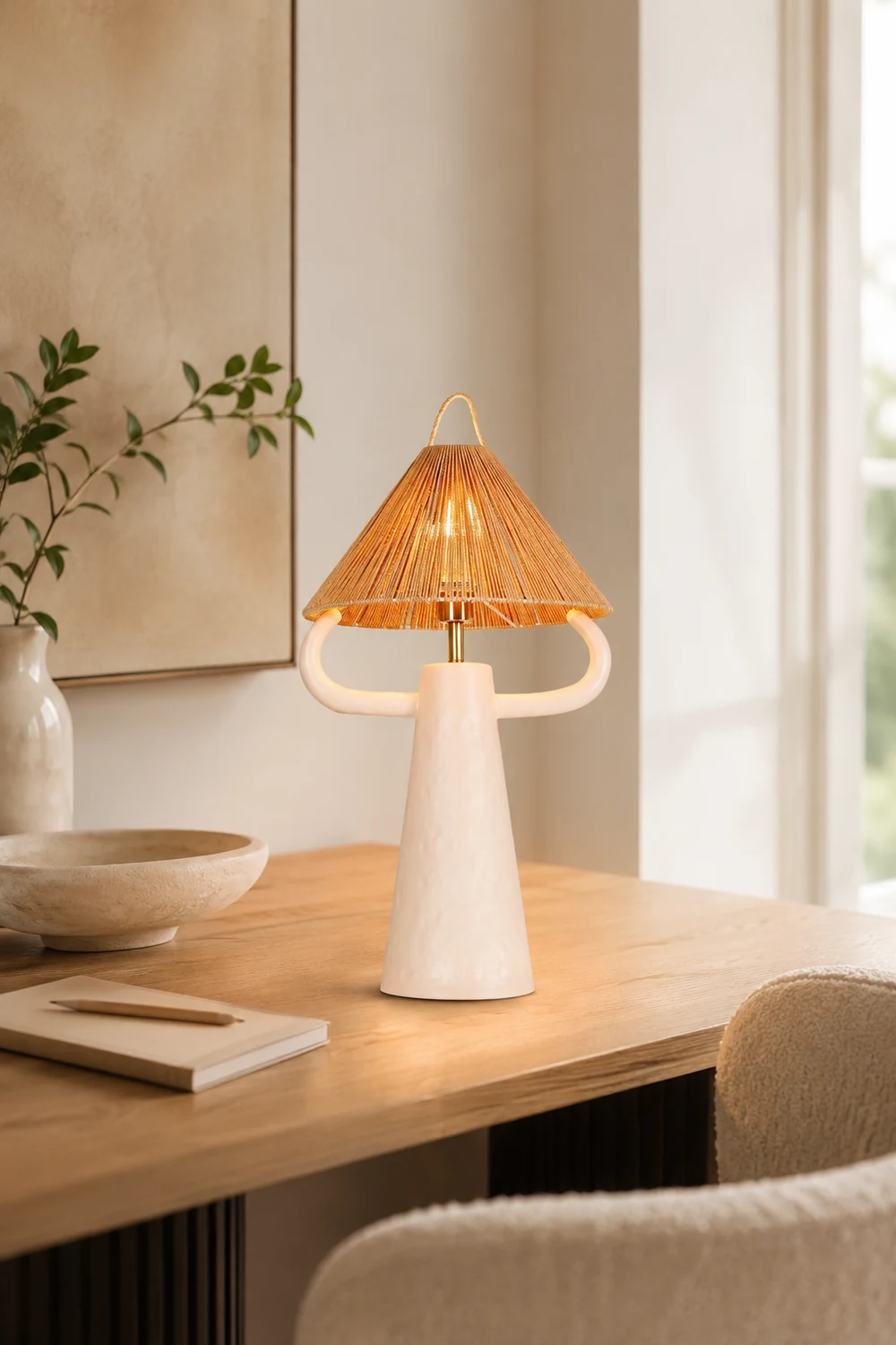 Horns Ceramic Table Lamp - Lumpaz