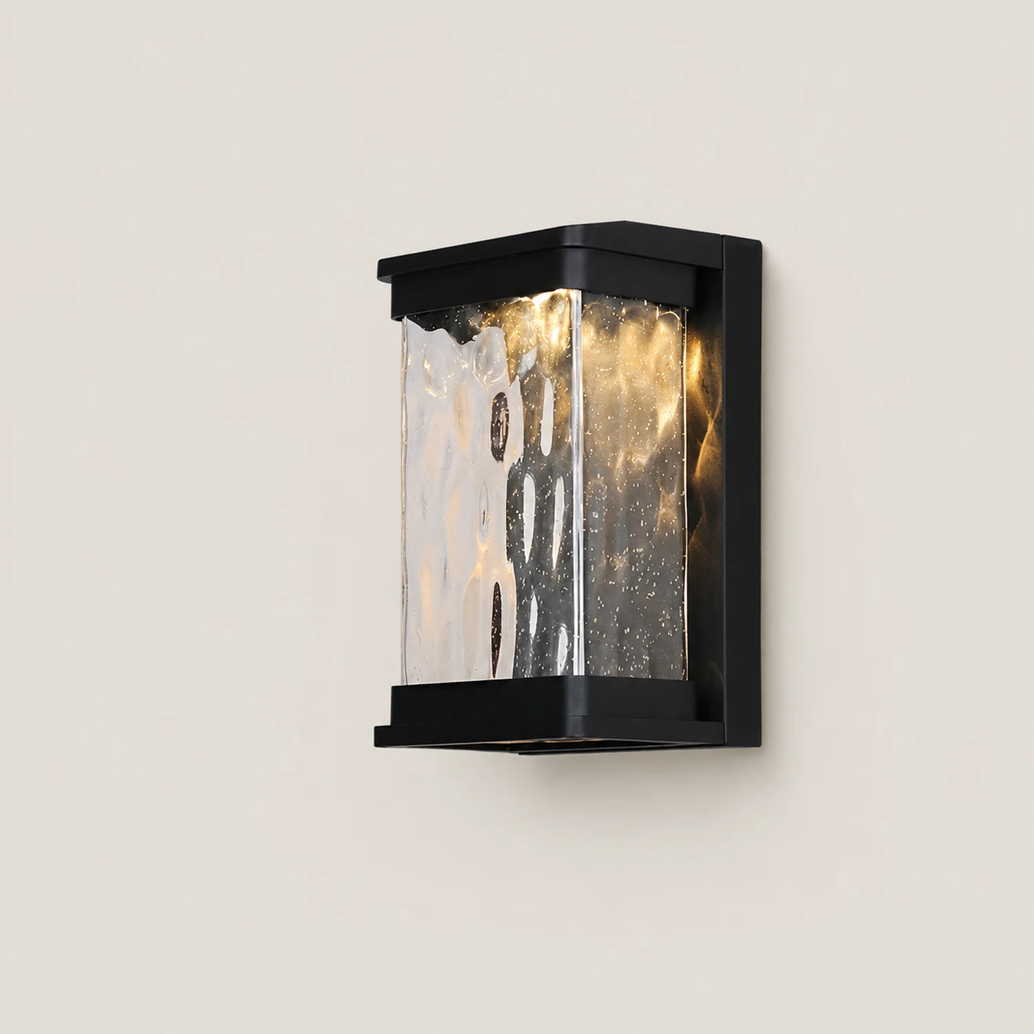 Waterproof Creative Glass LED Black Modern Outdoor Wall Sconce Lighting - Lumpaz