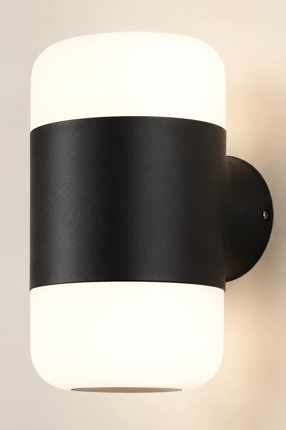 Round Up and Down Light LED Waterproof Black Modern Outdoor Wall Lamp - Lumpaz