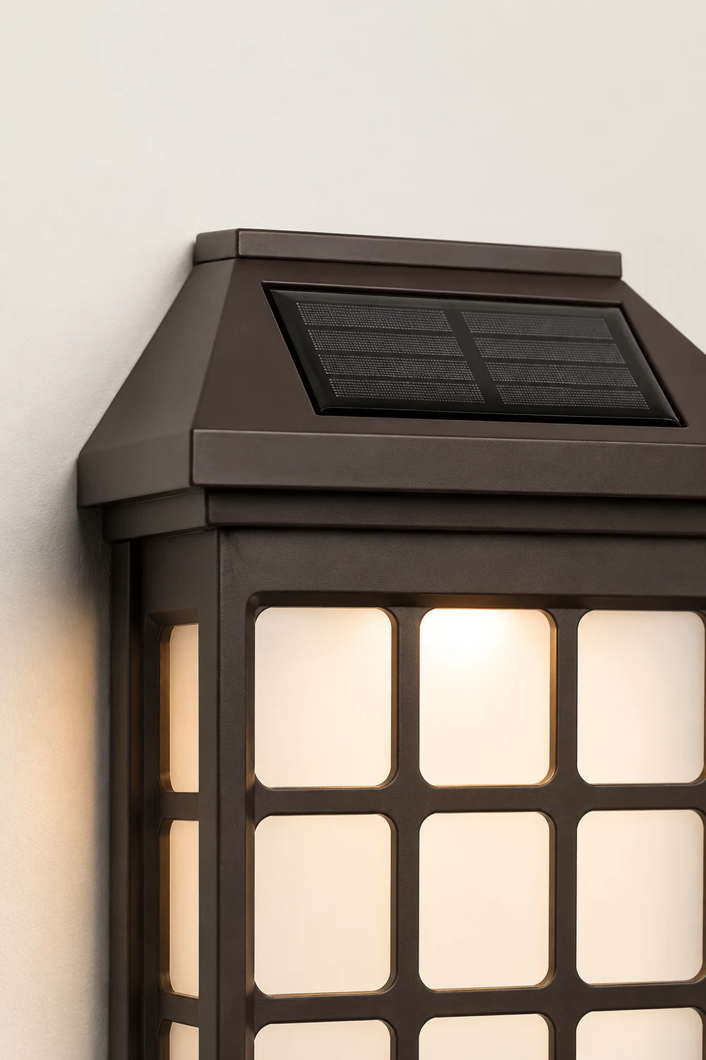 Solar LED Light-controlled Motion Sensor Modern Outdoor Wall Lamp - Lumpaz