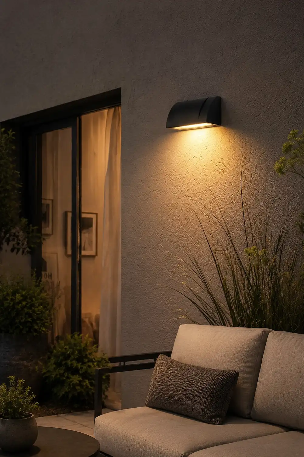 Modern Minimalist Waterproof Outdoor LED Wall Light for Patio Balcony Garden - Lumpaz