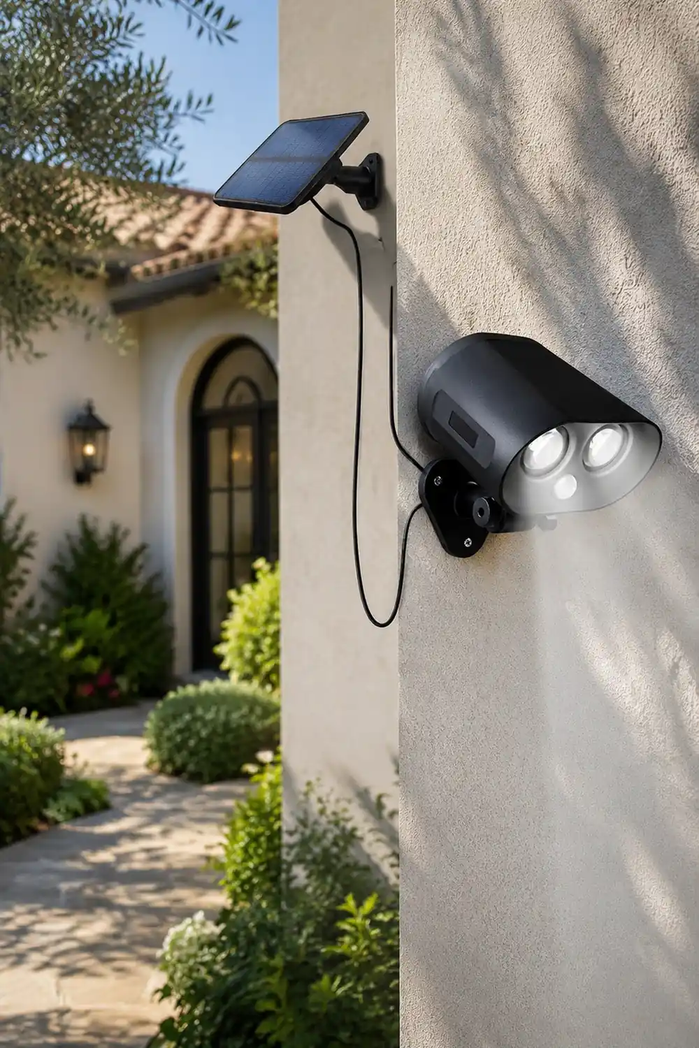 Solar Adjustable LED Outdoor Wall Lamp Wall Sconces Lighting Flood Light - Lumpaz