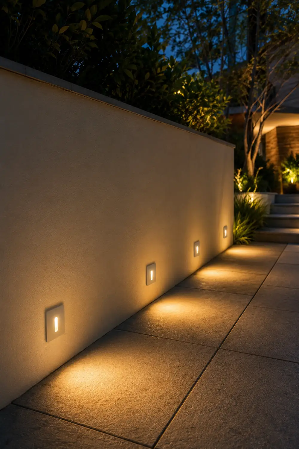 Round Square LED Modern Waterproof Outdoor Step Lights Stairway Sconces - Lumpaz