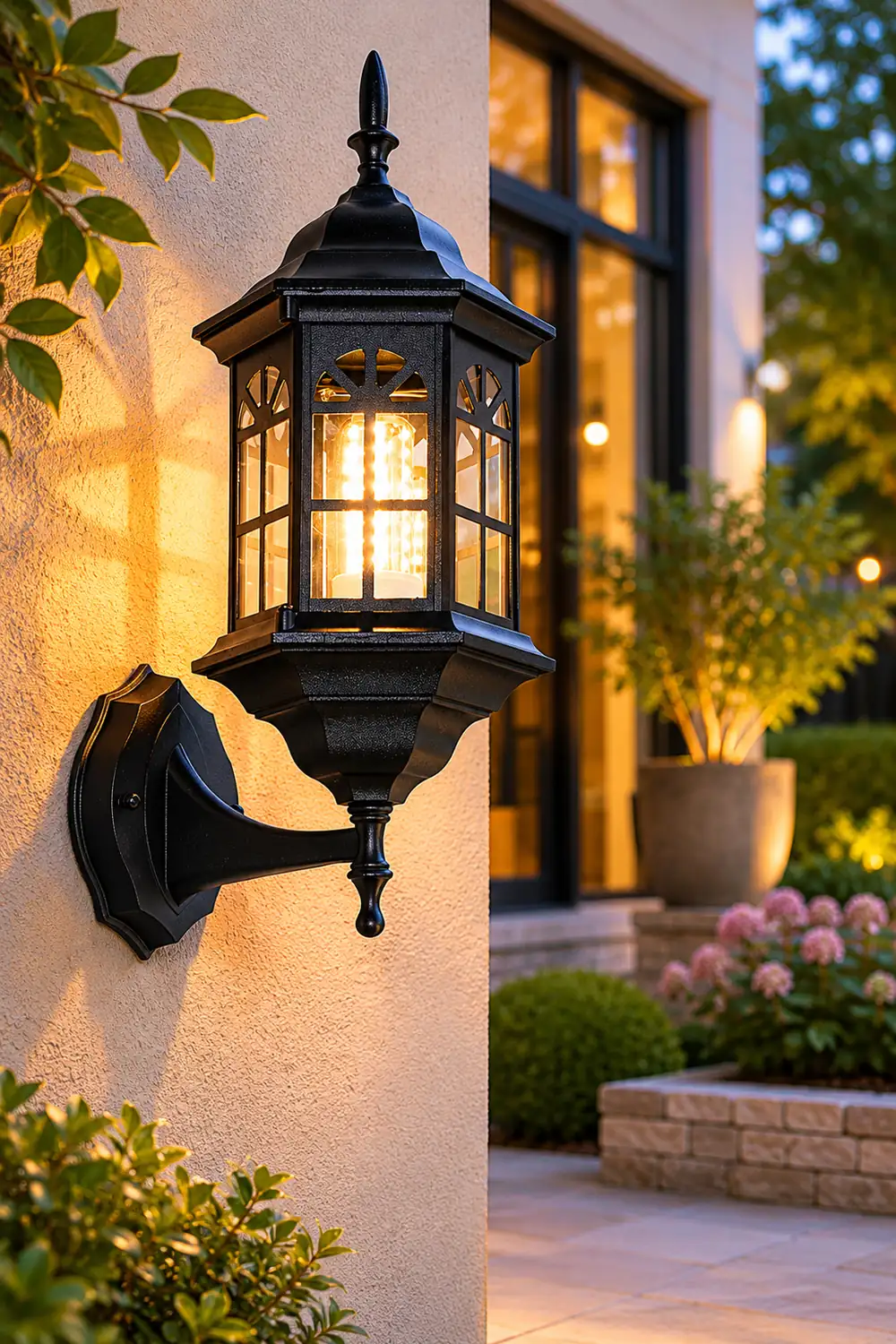 Waterproof LED Glass European-style Outdoor Wall Lamp Plug in Wall Sconce Lighting - Lumpaz