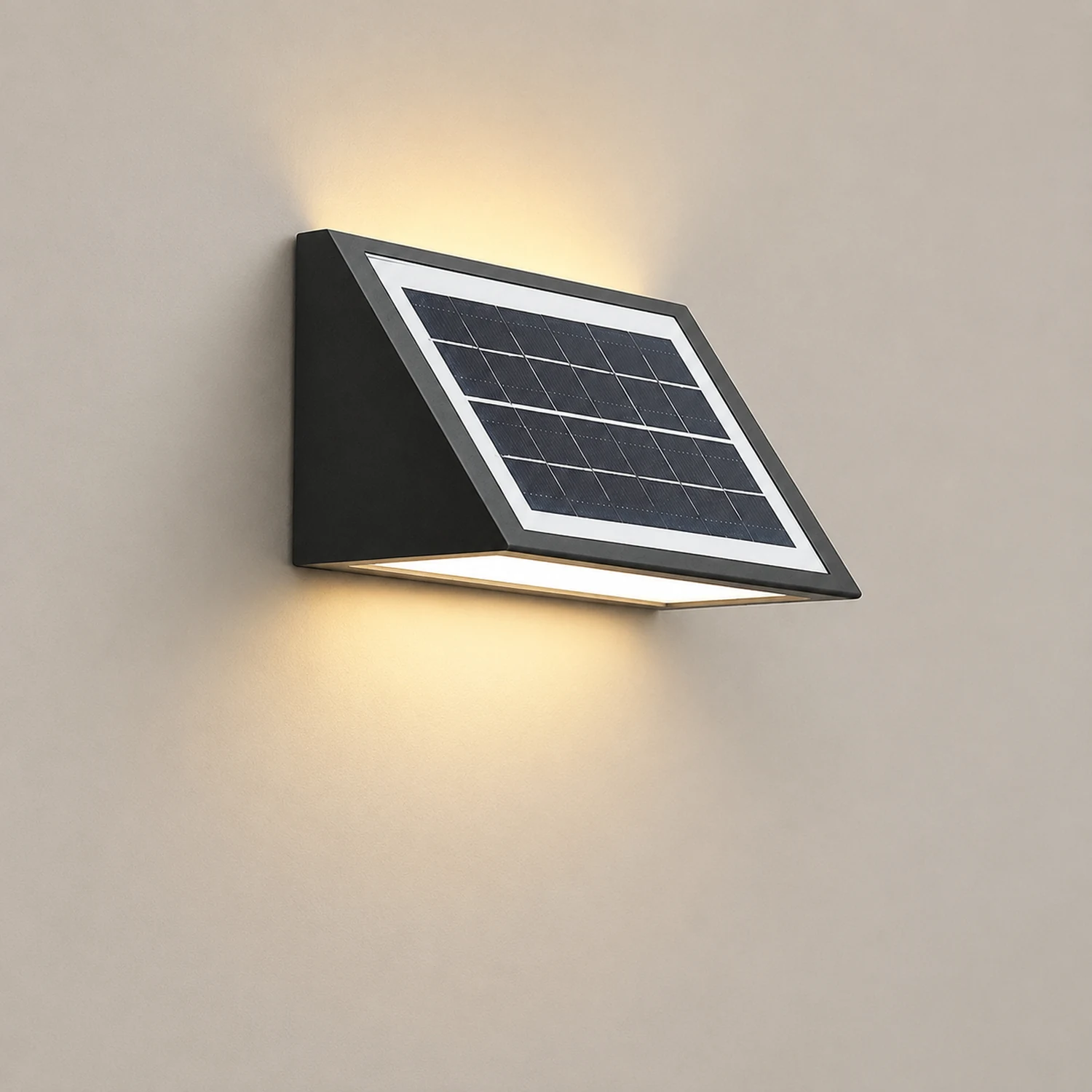 Waterproof Minimalist LED Up Donw Lighting Solar Outdoor Wall Lights - Lumpaz