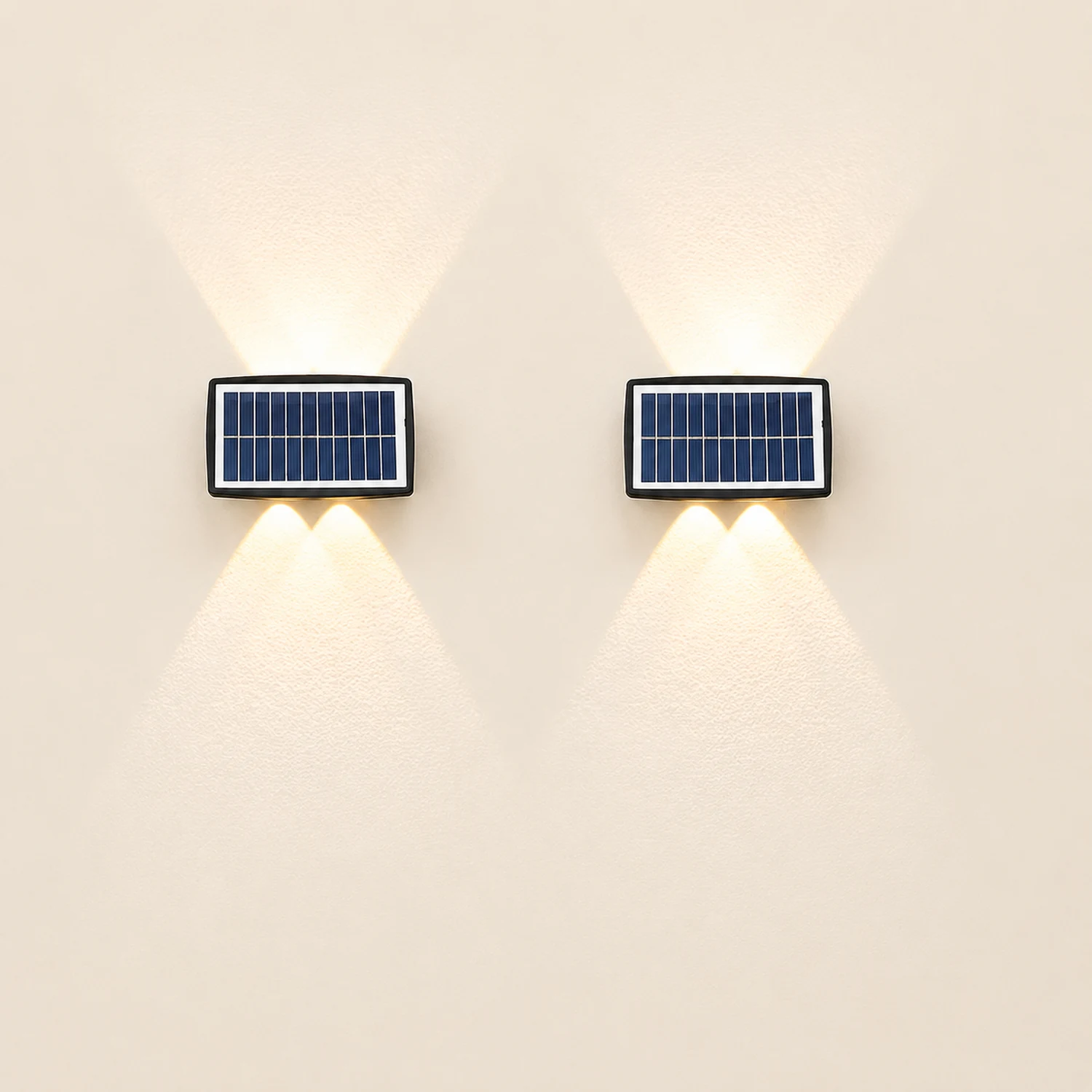 Rectangular Up and Down Lights LED Waterproof Black Modern Wall Lamp - Lumpaz