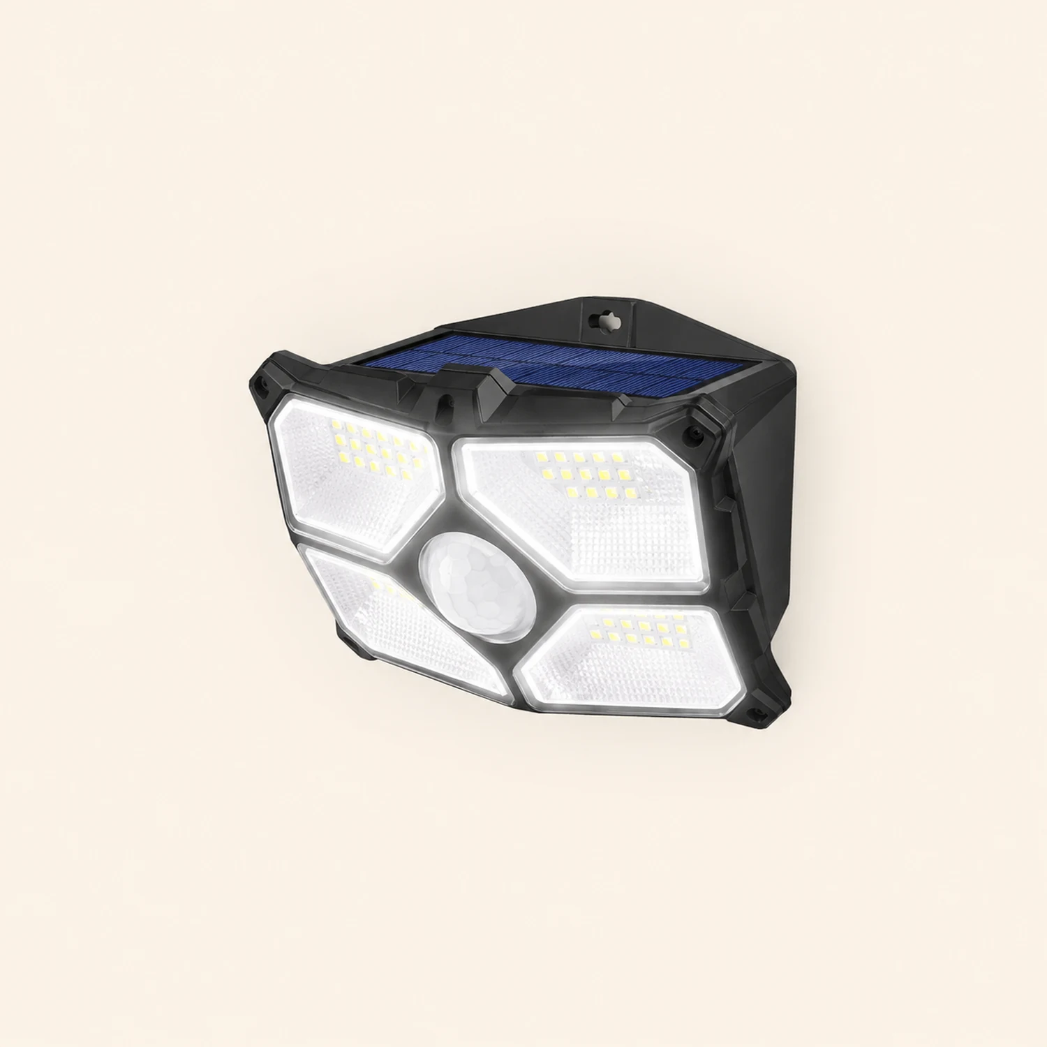 Solar Motion Sensor Outdoor Wall Lamp LED Garden Lights Wall Sconces Waterproof - Lumpaz