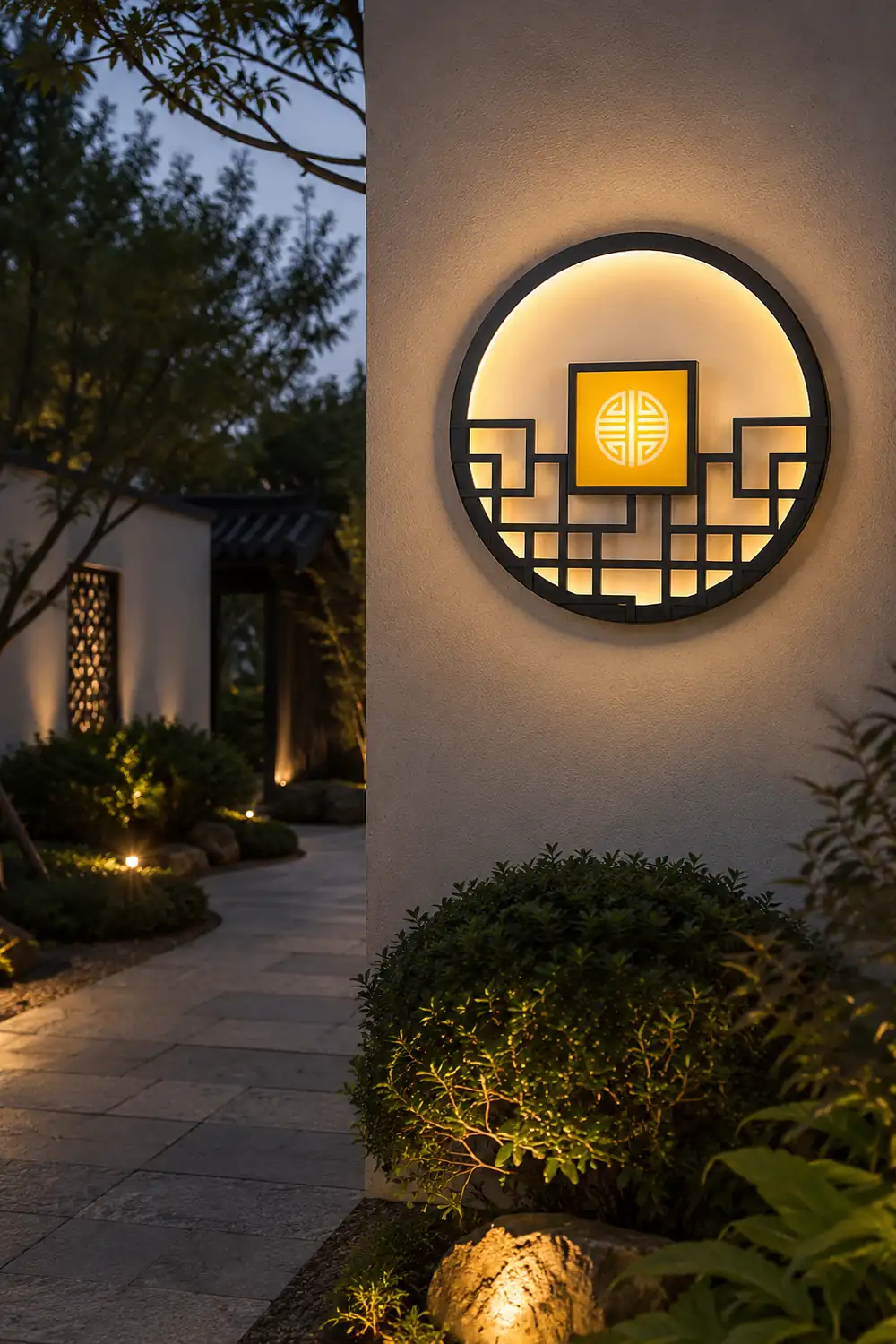 Asian Style Outdoor LED Landscape Decorative Lighting Wall Lamp for Villa Courtyard - Lumpaz