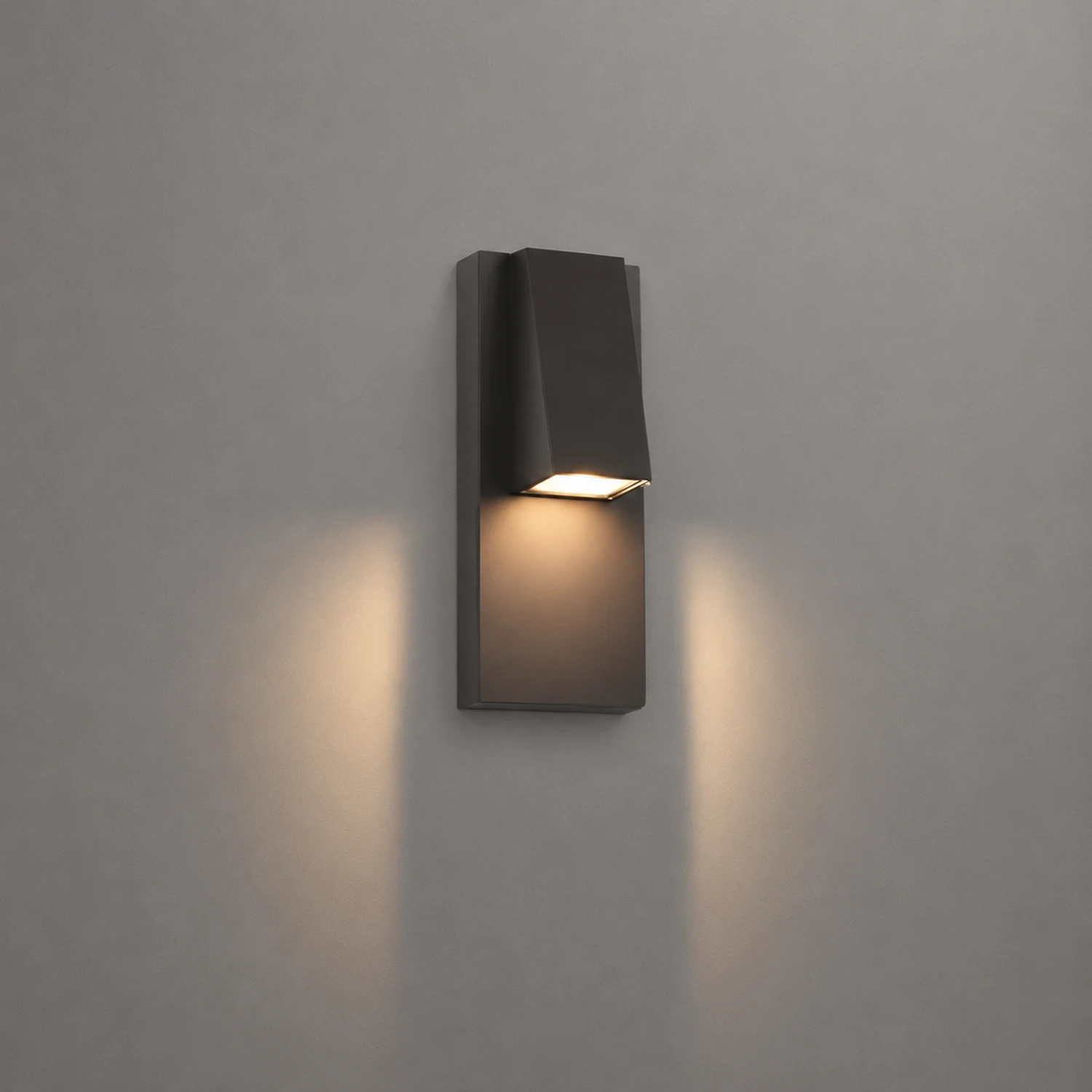 Rectangle Waterproof LED Black Modern Outdoor Wall Lamp Wall Light Fixture - Lumpaz