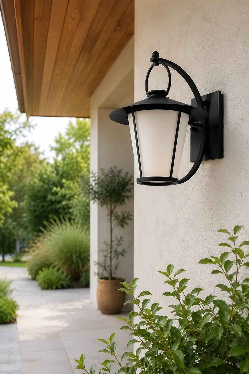 Waterproof Creative Round Glass Shade American Style Outdoor Wall Lamp - Lumpaz