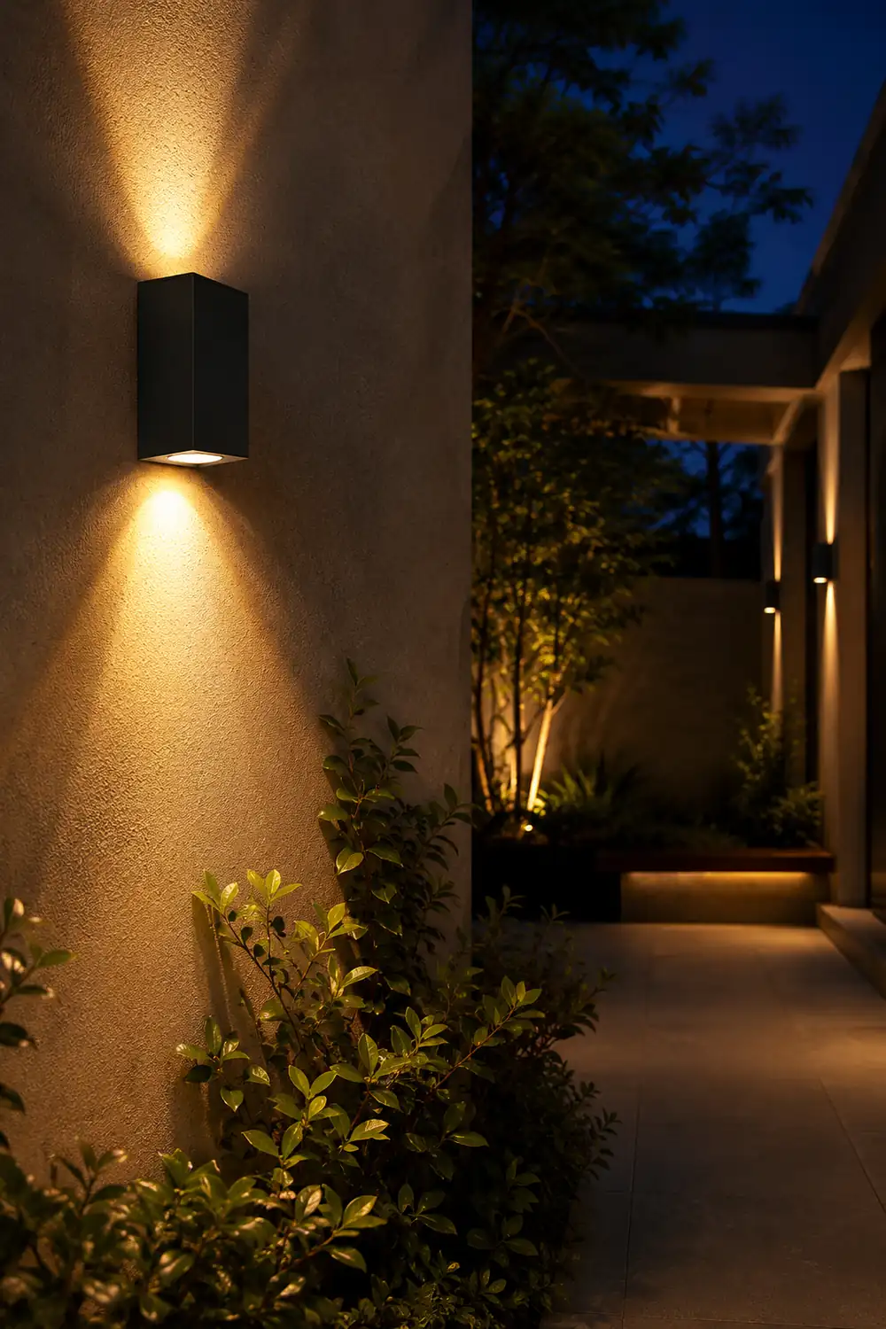 Modern Square Design Outdoor Waterproof Wall Light for Villa Courtyard Balcony - Lumpaz