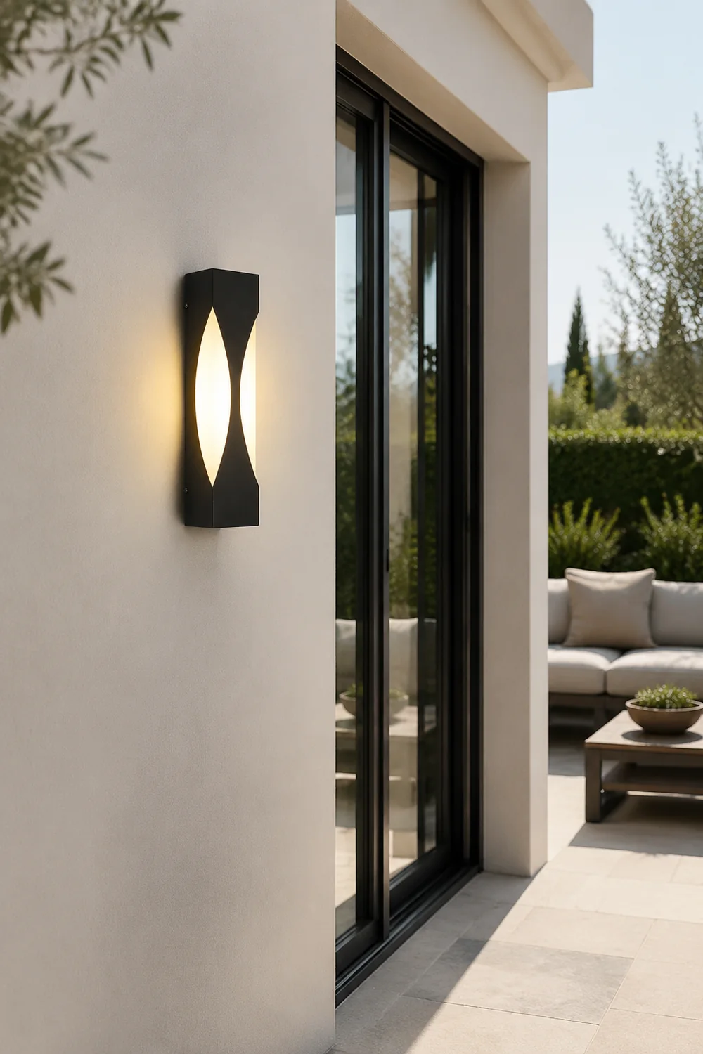 Creative Rectangular Waterproof LED Black Modern Outdoor Wall Sconce Lighting - Lumpaz