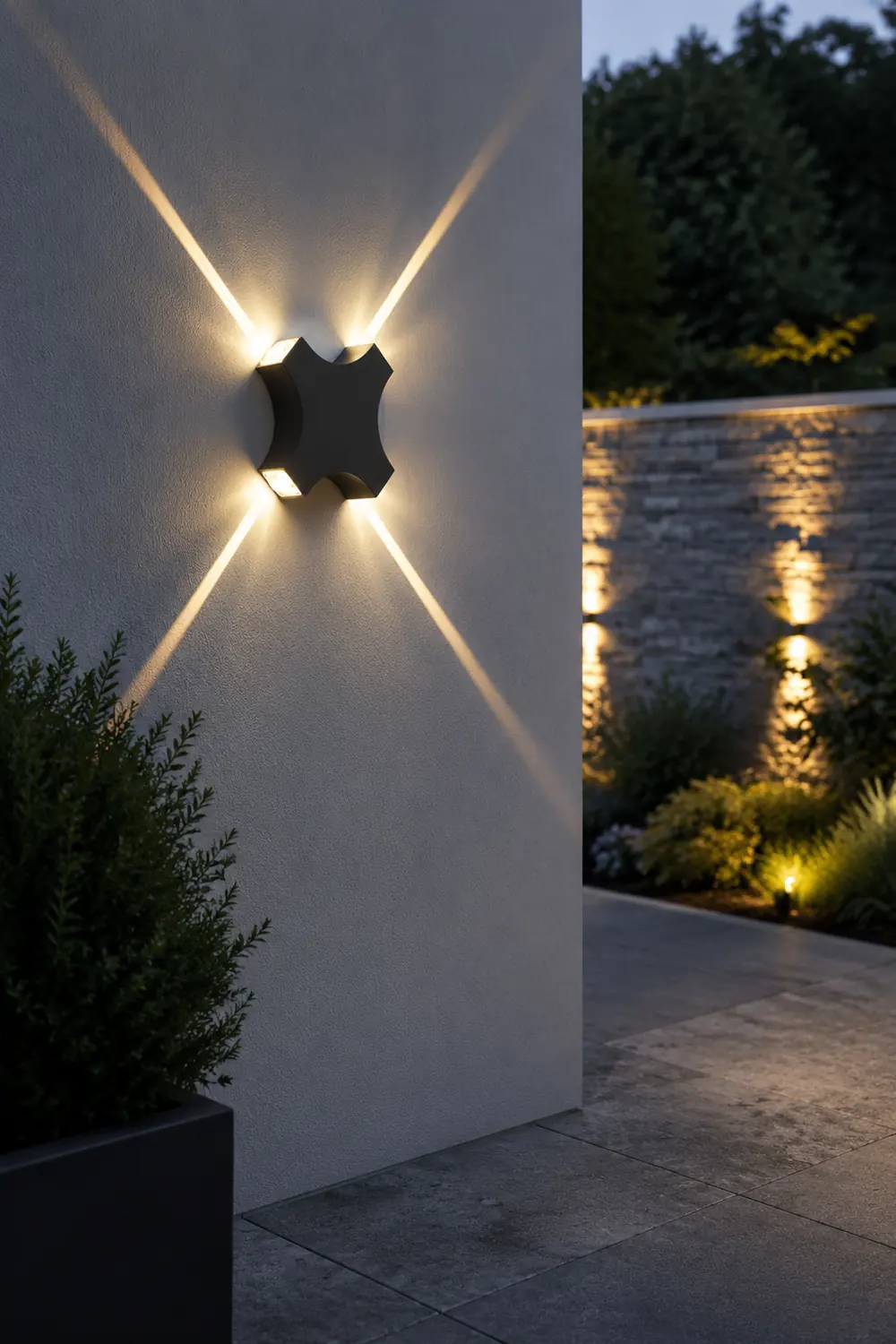 Creative Starlight Decorative LED Waterproof Black Modern Wall Lamp - Lumpaz