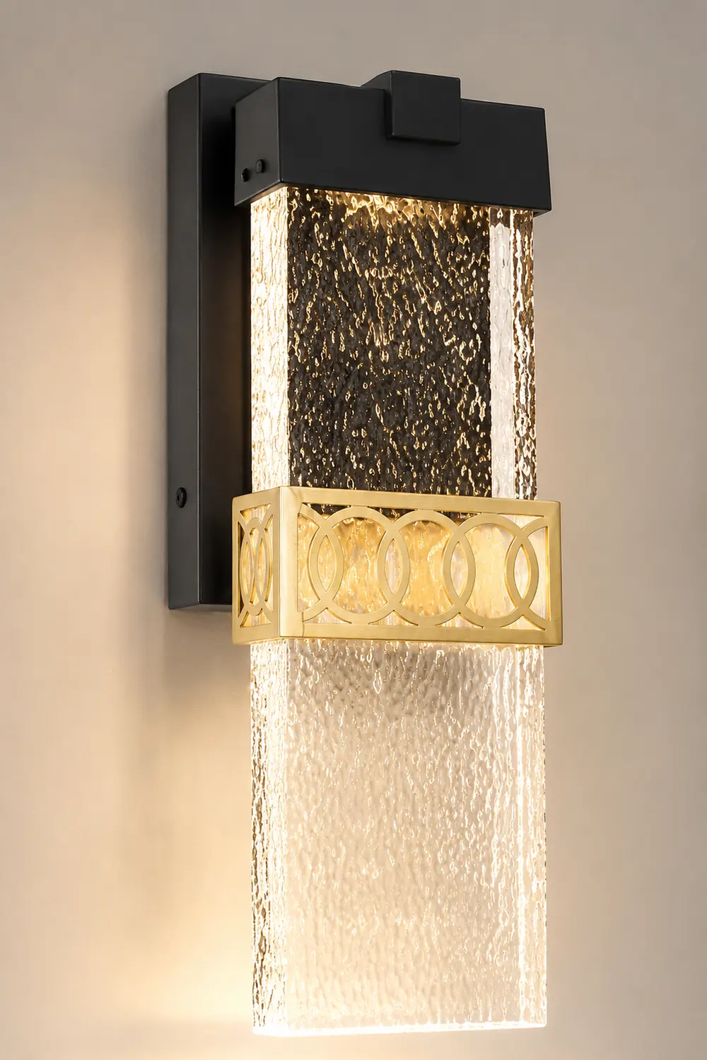 Bubbles Crystal LED Waterproof Black Simple Modern Outdoor Wall Lights - Lumpaz