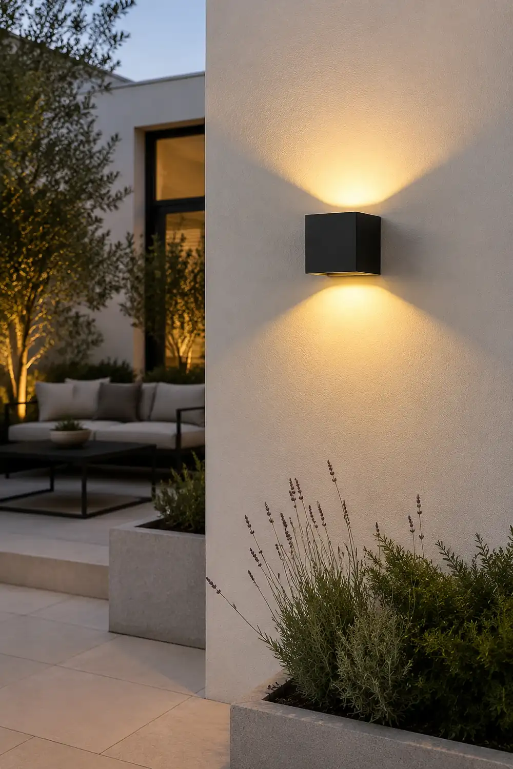 Square Waterproof up and down Lighting LED Modern Outdoor Wall Lights - Lumpaz