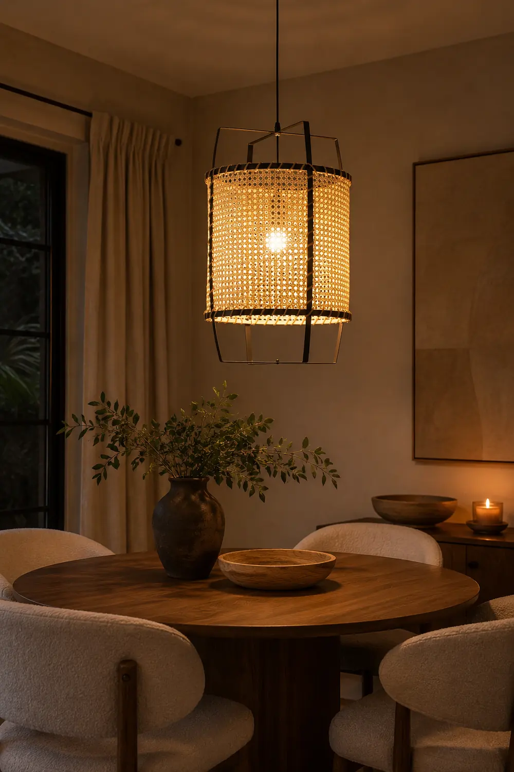 Rattan Cane Pendant Lamp - Lumpaz