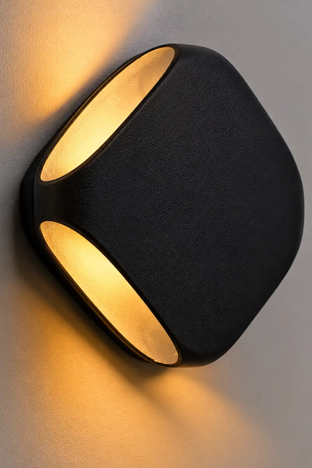 Square LED Waterproof Black Modern Outdoor Wall Lights Fence Post Lights - Lumpaz