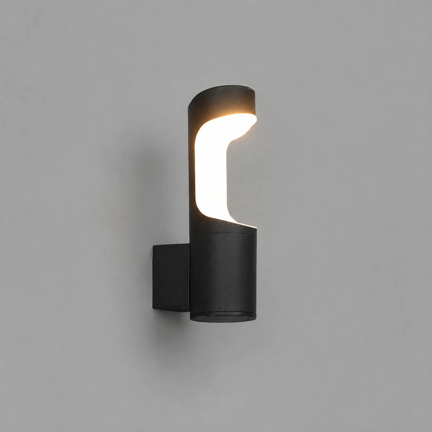 Creative LED Waterproof Black Modern Outdoor Wall Lamp Exterior Lights - Lumpaz