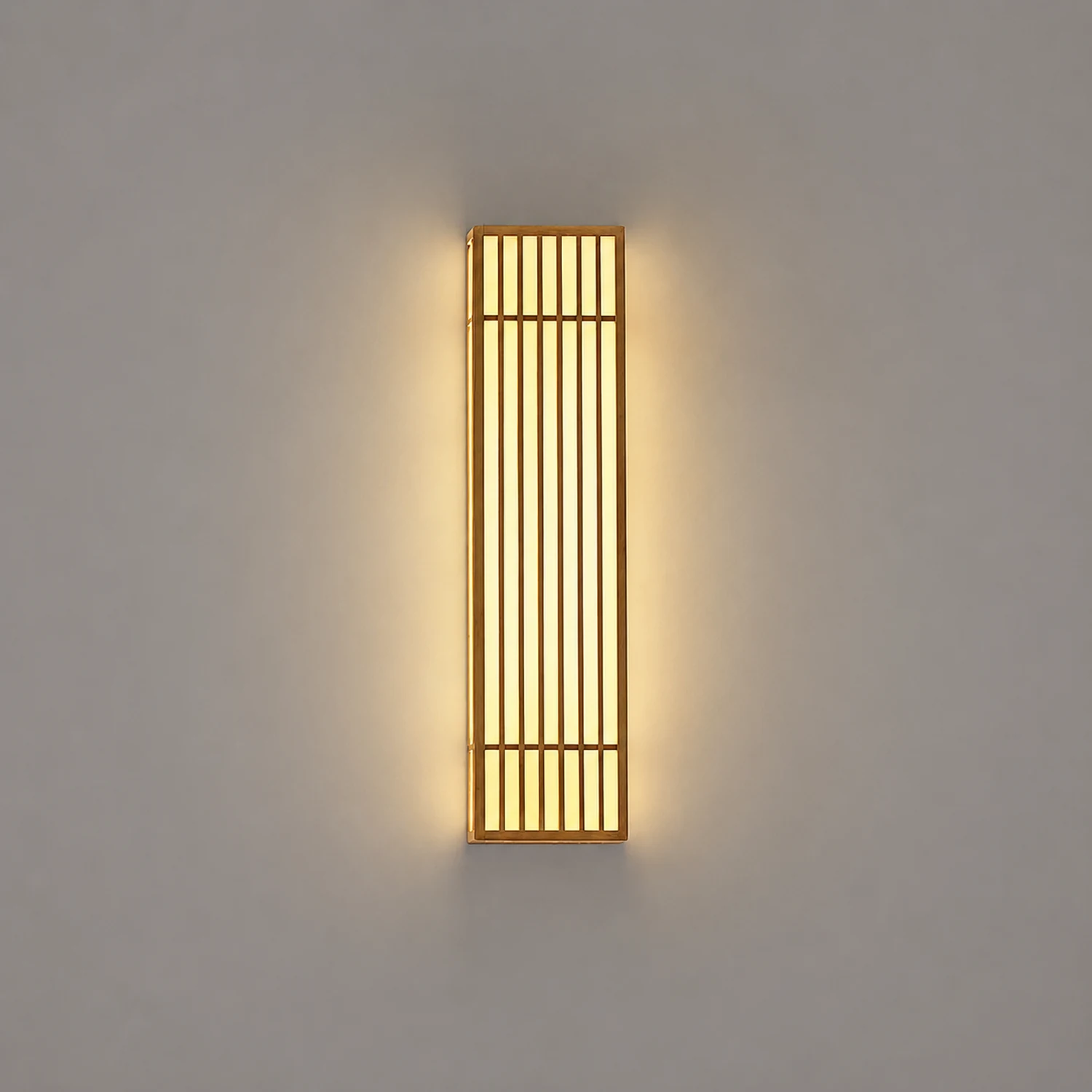 Retro Vertical Stripe Grid LED Waterproof Brown Outdoor Wall Lamp - Lumpaz