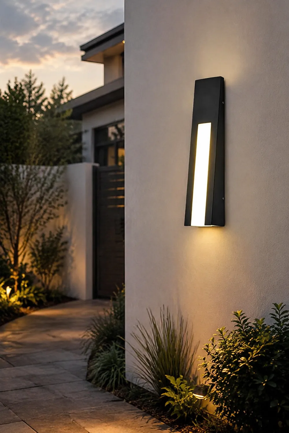 Minimalist LED Waterproof Black Modern Outdoor Wall Lamp Exterior Lights - Lumpaz