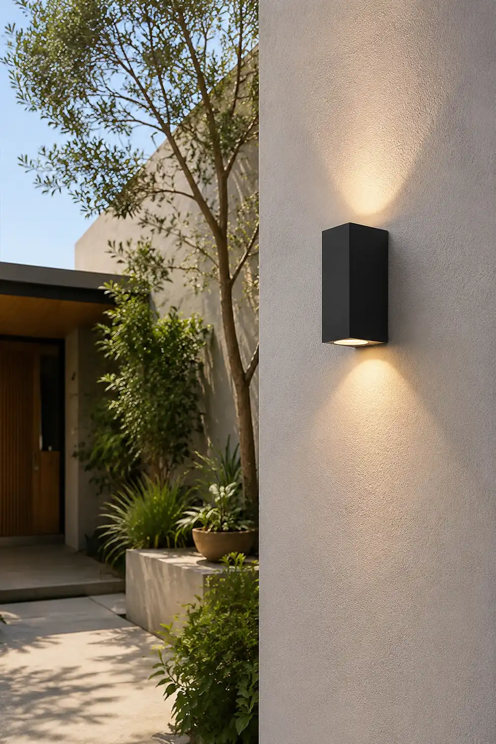Modern Square Design Outdoor Waterproof Wall Light for Villa Courtyard Balcony - Lumpaz