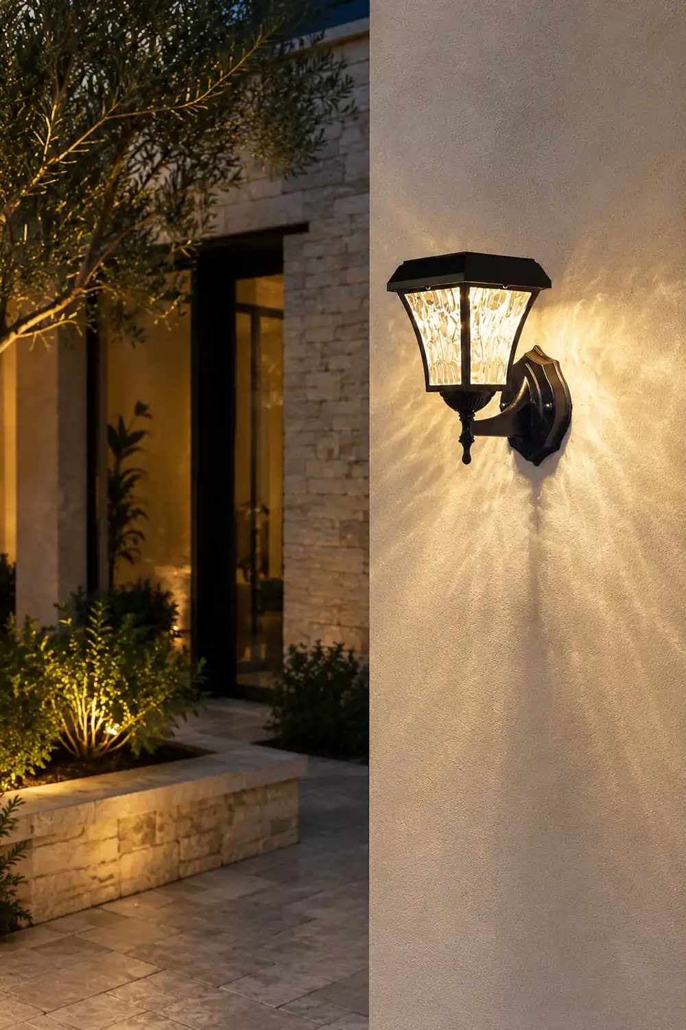 Waterproof LED Smart Touch Switch Modern Outdoor Plug in Wall Sconce Lighting - Lumpaz