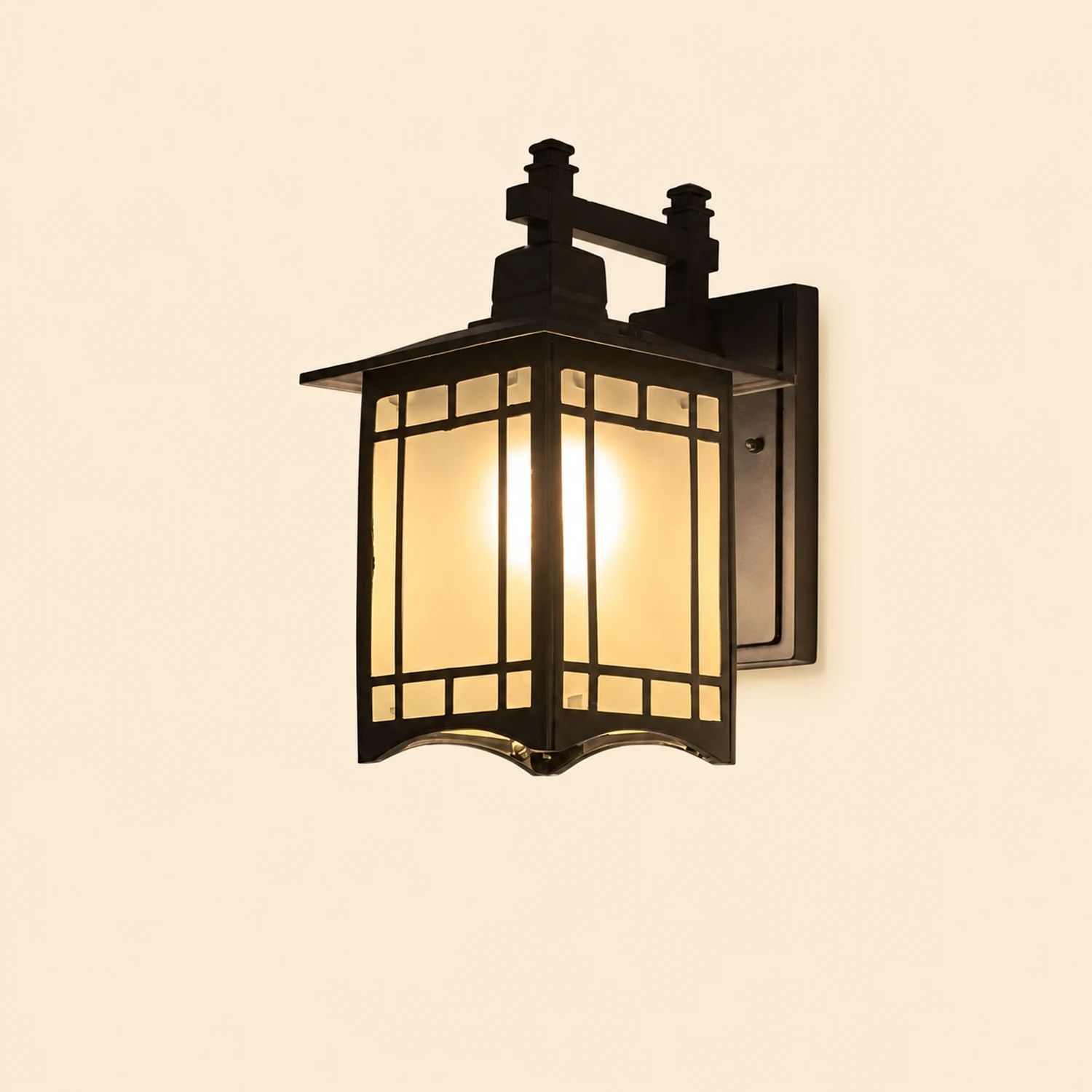 Retro Waterproof LED Vintage Solar Wall Lamp with Remote Wall Sconce Lighting - Lumpaz