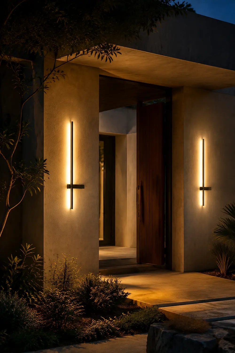 Interlaced Line Strips Waterproof Led Black Modern Outdoor Wall Lights - Lumpaz