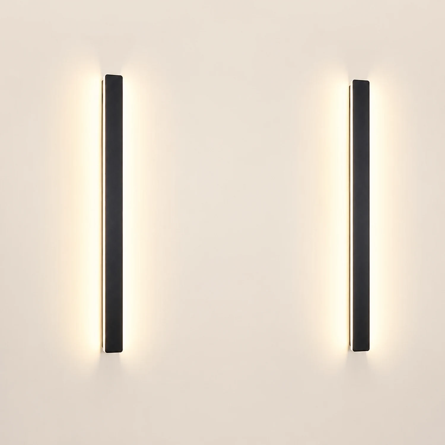 Waterproof Long Strip LED Wall Lamp Outdoor Wall Lights Black Porch Lights - Lumpaz