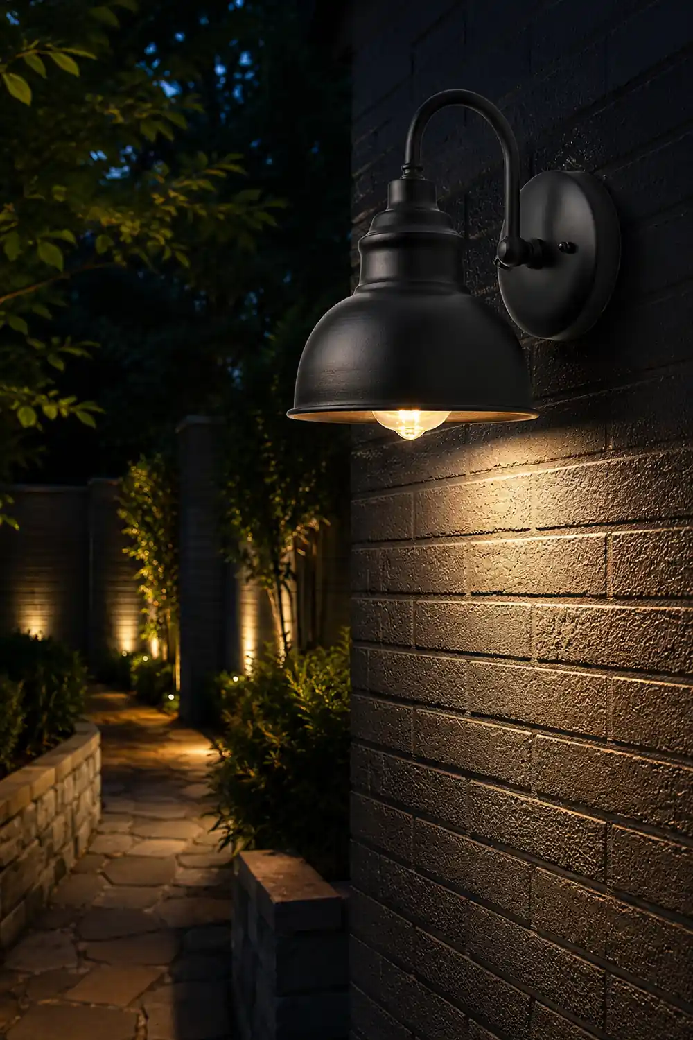 Retro Outdoor Waterproof Balcony Exterior Wall Light Gate Light with Light Sense - Lumpaz