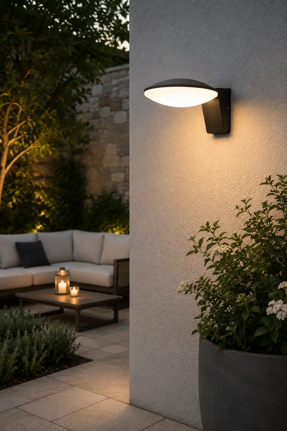 Waterproof Modern Simple Outdoor Solar LED Wall Light for Terrace Balcony - Lumpaz