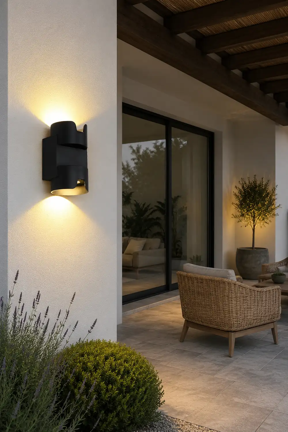 Waterproof Up and Down Light LED Black Modern Wall Washer Light Wall Lamp - Lumpaz